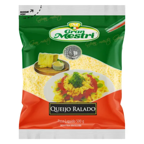 QUEIJO RALADO GRAN MESTRI PACOTE 500G - GRAN MESTRI