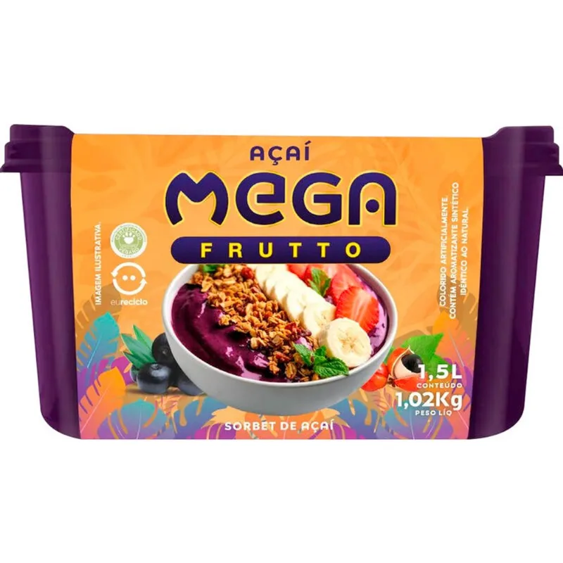 Açaí Mega Frutto Congelado 1,5L