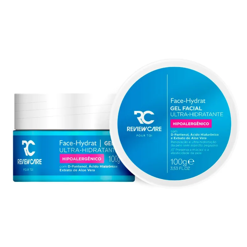 Gel Facial Ultra-hidratante Review Care Face Hydrat Hipoalergênico 100g