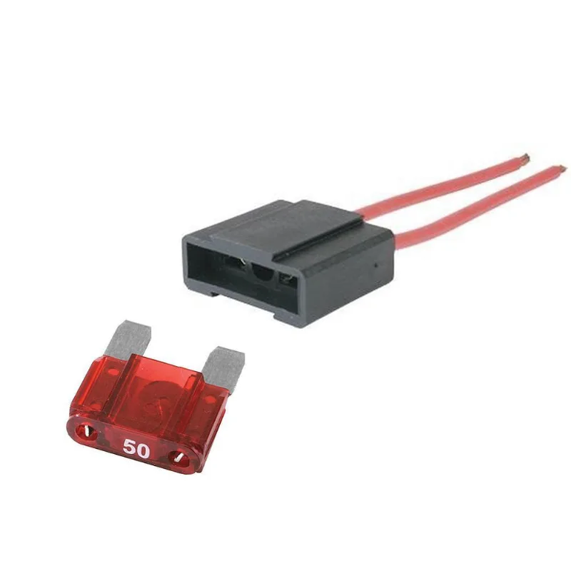 Porta Fusível Max Automotivo Fio 4mm + Lâmina Max 50 A