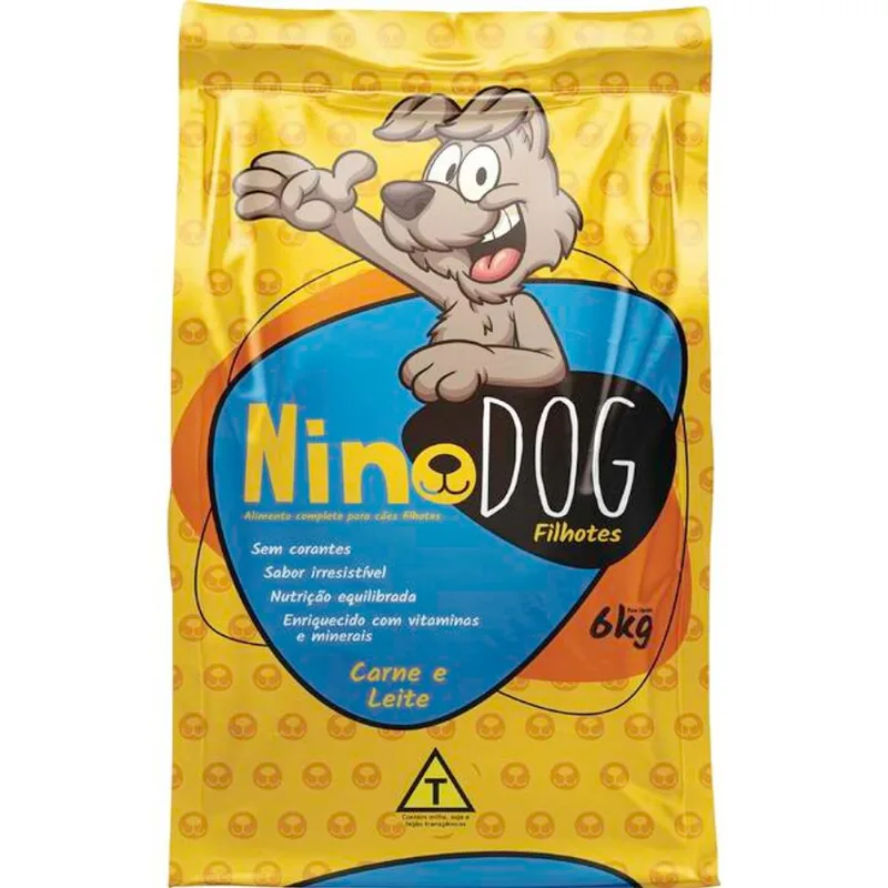 Alimento para Cães Nino Dog Filhotes - Leite 6kg