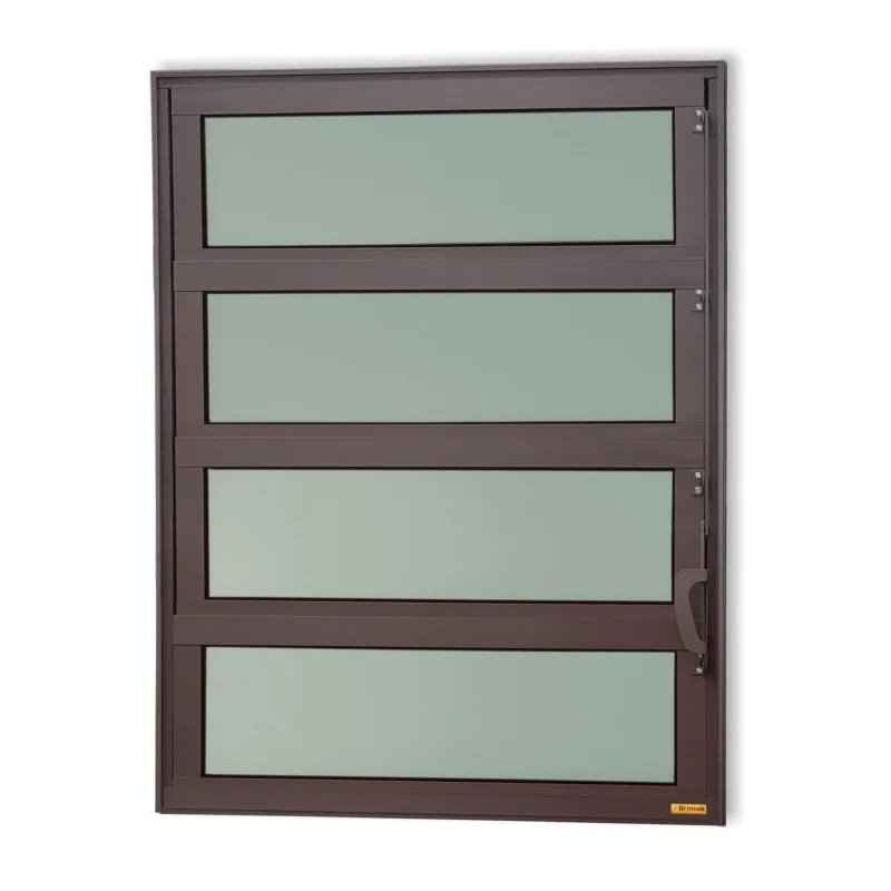 Basculante Alumínio 80 X 60 Elite V.Boreal Marrom Corten Brimak - Brimak - Portas E Janelas
