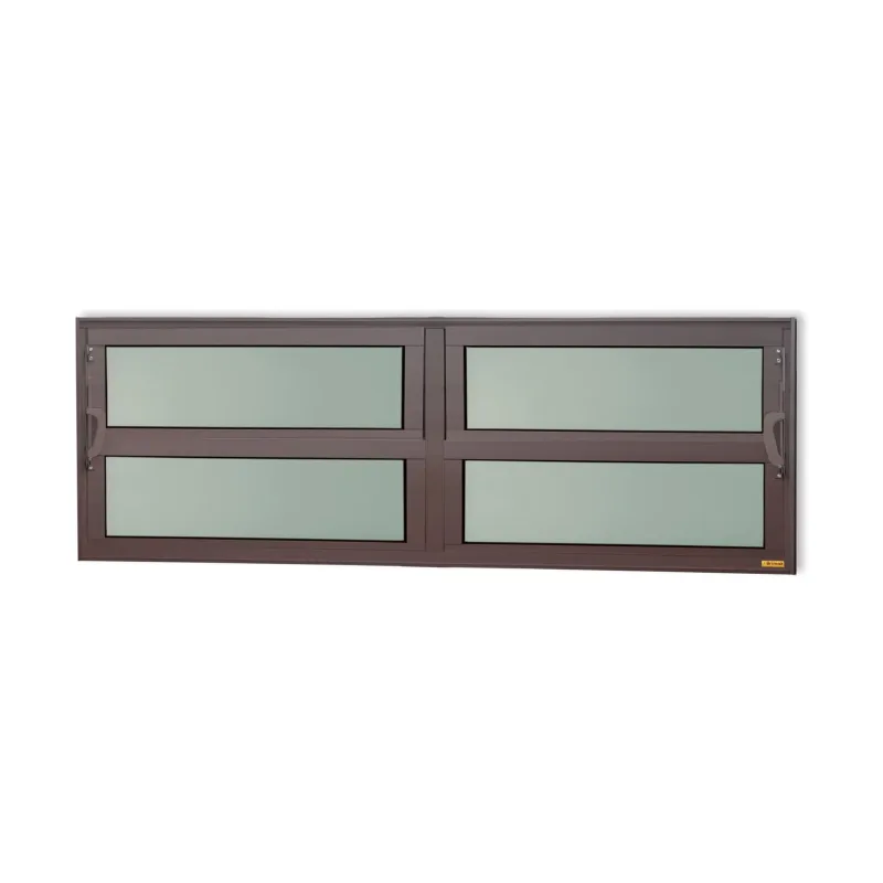 Basculante Alumínio 2 Seções 40 X 240 Elite V.Boreal Marrom Corten Brimak - Brimak - Portas E Janelas