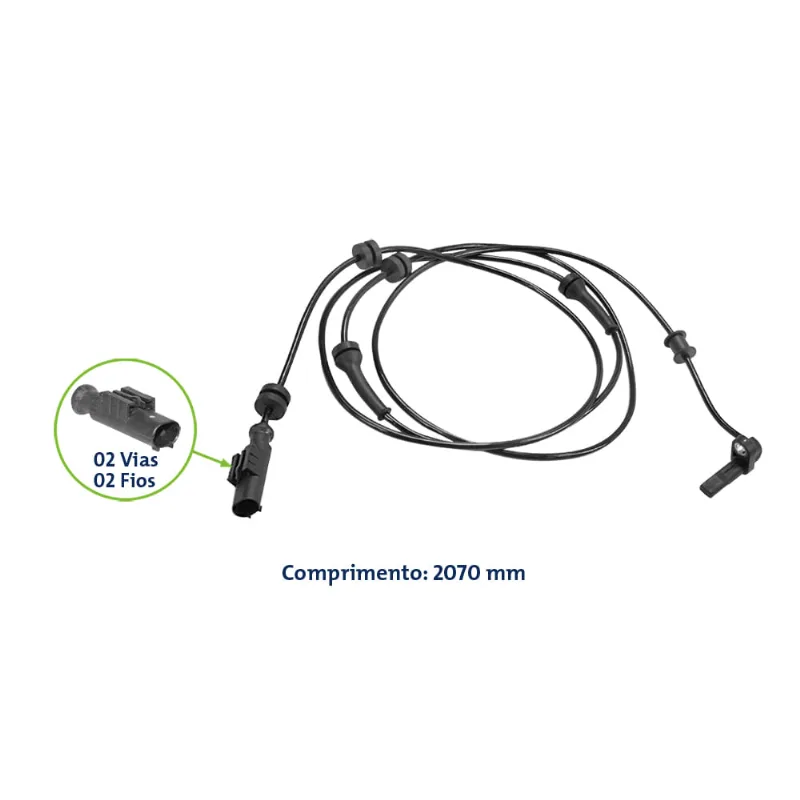 Sensor de ABS Traseiro Fiat Strada Working 1.4 Flex 12/ Anxt Direito