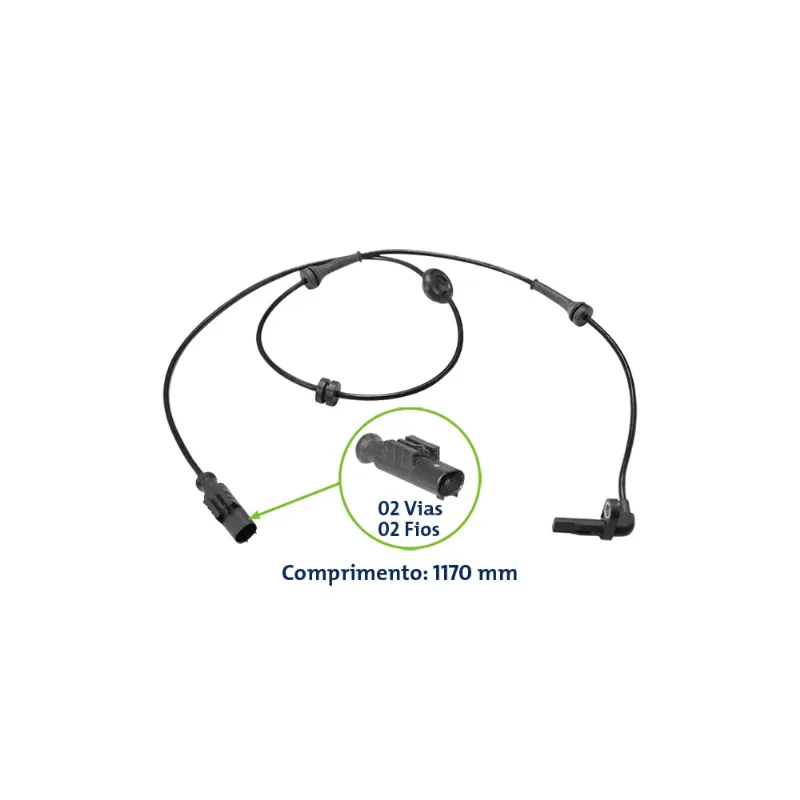 Sensor de ABS Dianteiro Siena Palio 1.0 11/ Palio Weekend Siena 1.4 12/ Anxt Direito