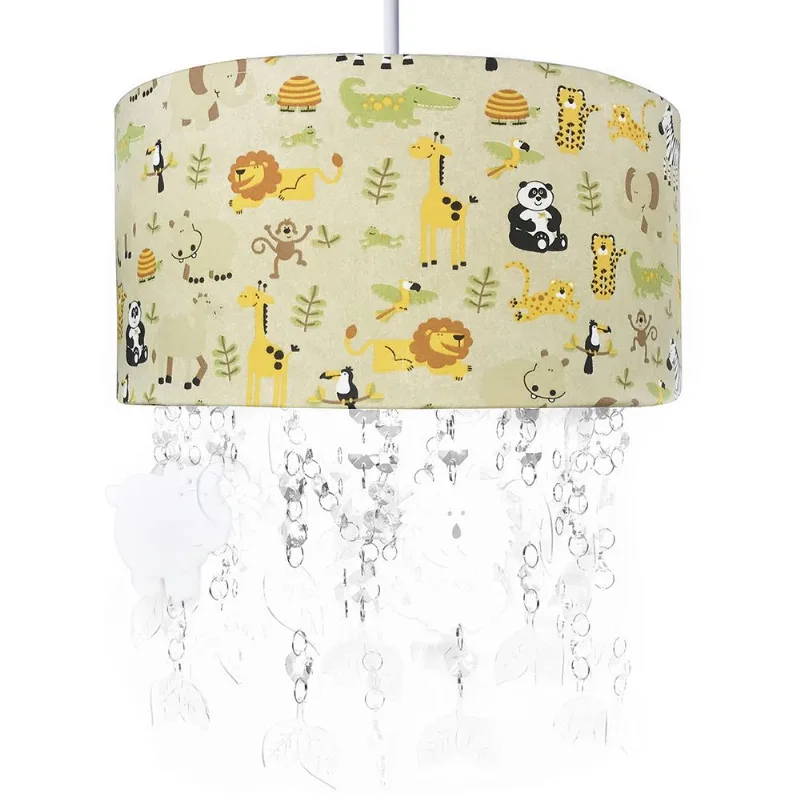 Lustre Tubular Cristais Safári