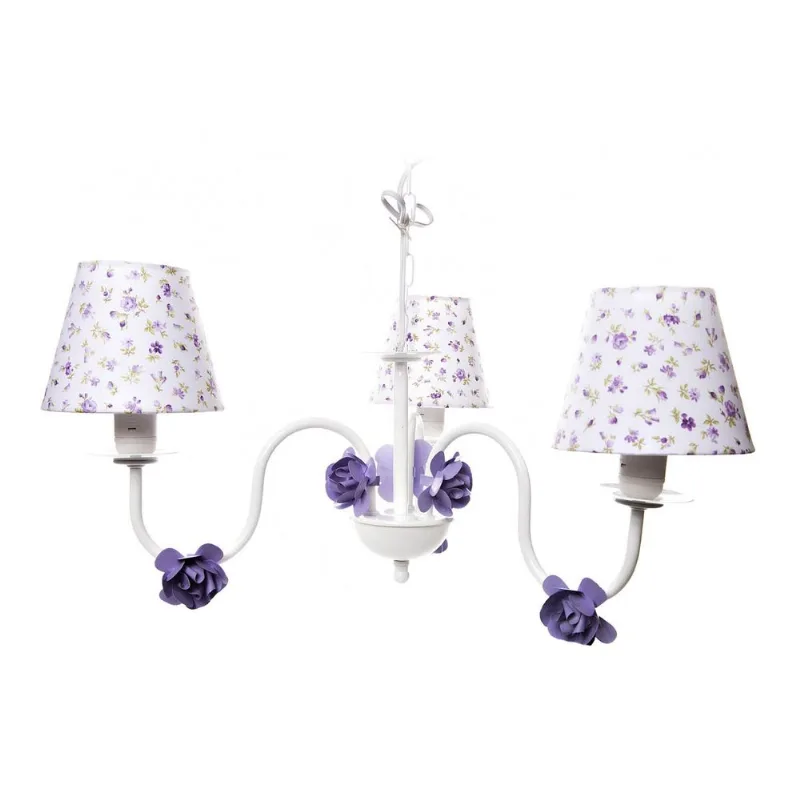 Lustre 3L Simples 6 Flores P Lilás