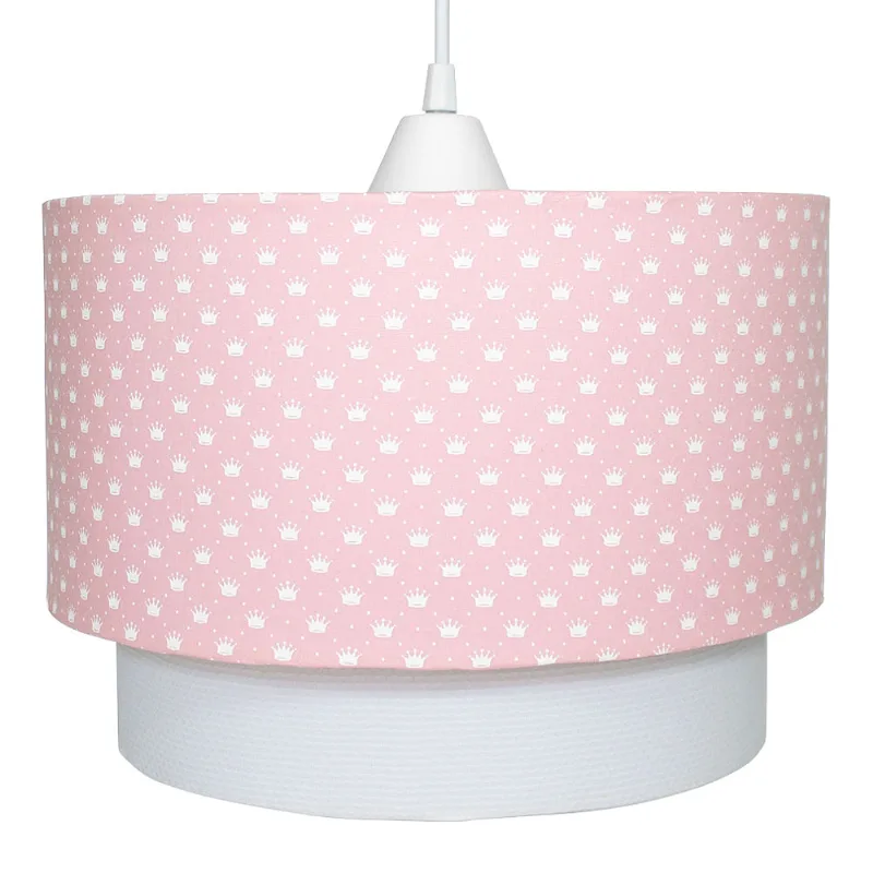 Lustre Tubular Duplo Coroa Rosa
