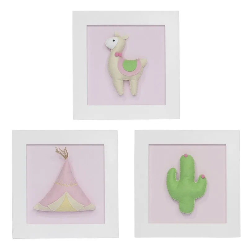 Trio De Quadros Lhama