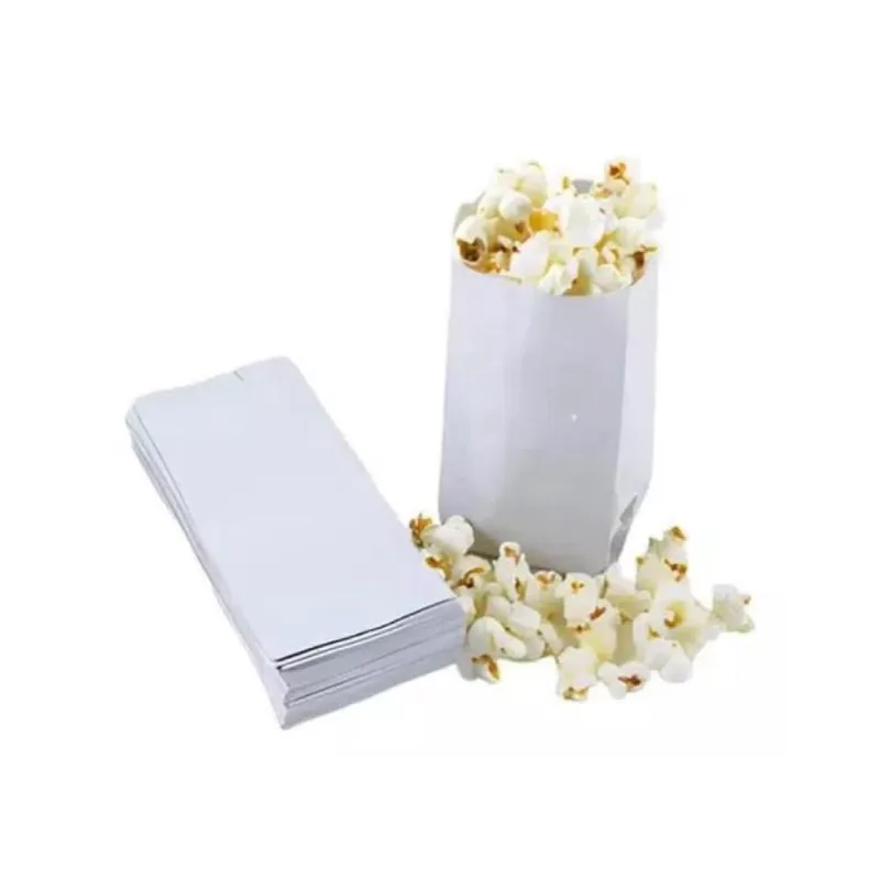 Saco Papel Pipoca Branco Monolúcido Magapel N3 c/ 500 Unid