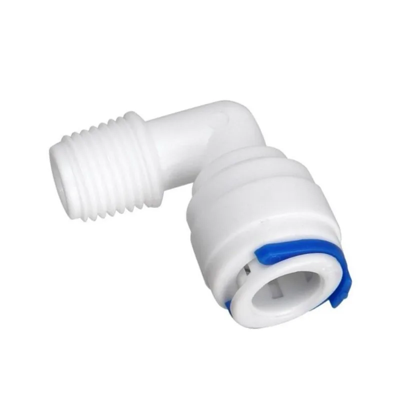 Cotovelo Joelho Conector L Rosca 1/4 para Mangueira Tubo 3/8