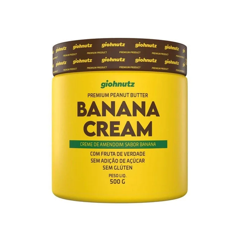 Creme De Amendoim Banana Cream 500G - Giohnutz - Não Informado - Mercearia