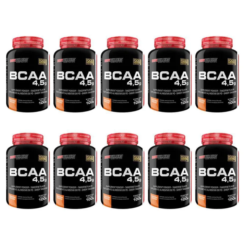 Kit 10 X Bcaa 4,5 100Gr - Bodybuilders - Não Disponível - Suplementos E Vitaminas