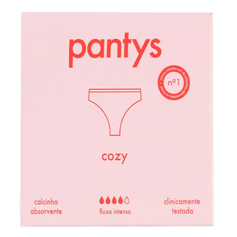 Calcinha Absorvente Pantys Cozy Reutilizável Tamanho P Fluxo Intenso 1 Unidade