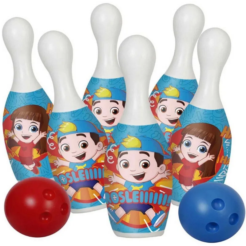 Boliche Do Luccas Neto Original Brinquedo Infantil 6 Pinos Desafio Decorado Menino Menina Lançamento Rosita