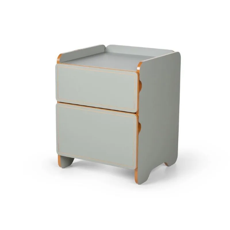 Mesa De Cabeceira 2 Gavetas 45cm Cindy - Verde