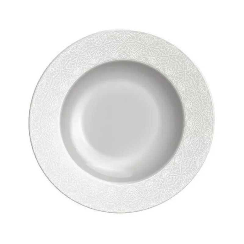 Prato Fundo Alicia Em Porcelana Decorada 23cm