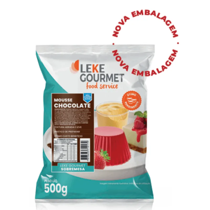 LEKE GOURMET MOUSSE PÓ- 500G CHOCOLATE