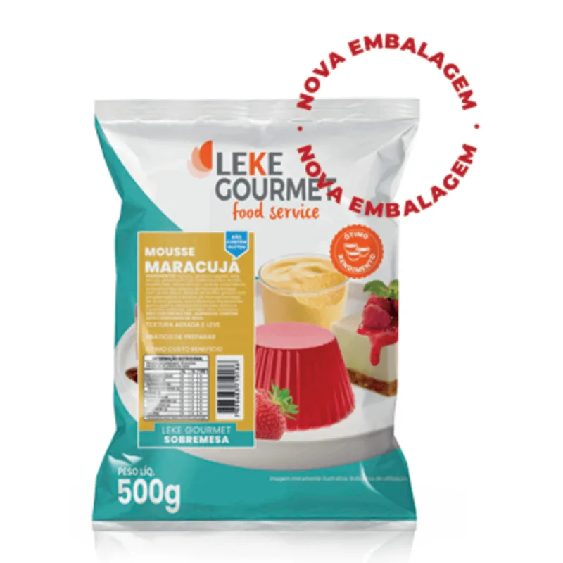 LEKE GOURMET MOUSSE PÓ- 500G MARACUJA