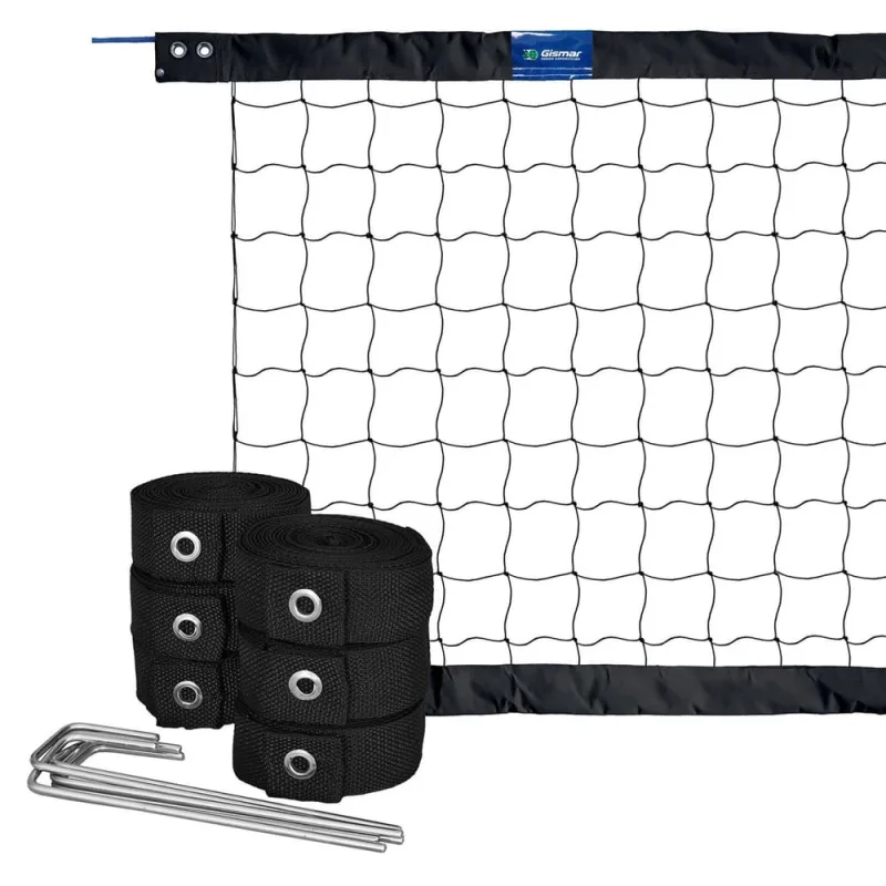 Kit Vôlei De Praia Preta Rede Oficial 2 Faixas + Fita Marcação - Não Disponível - Esporte E Lazer