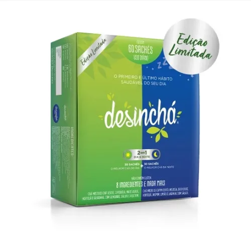 DESINCHÁ MISTO DIA+NOITE CAIXA COM 60 SACHÊS - DESINCHÁ