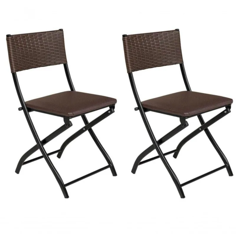 Cadeira Dobravel Bar, Lanchonete Castanho - Kit 2 Pc - OUTRAS - Móveis