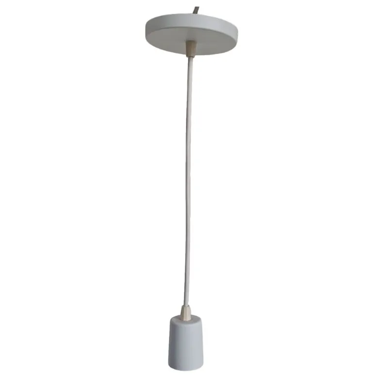 Pendente Single em Termoplástico para 1 Lâmpada E27 Art Line Pendente Single em Termoplástico Branco para 1 Lâmpada E27