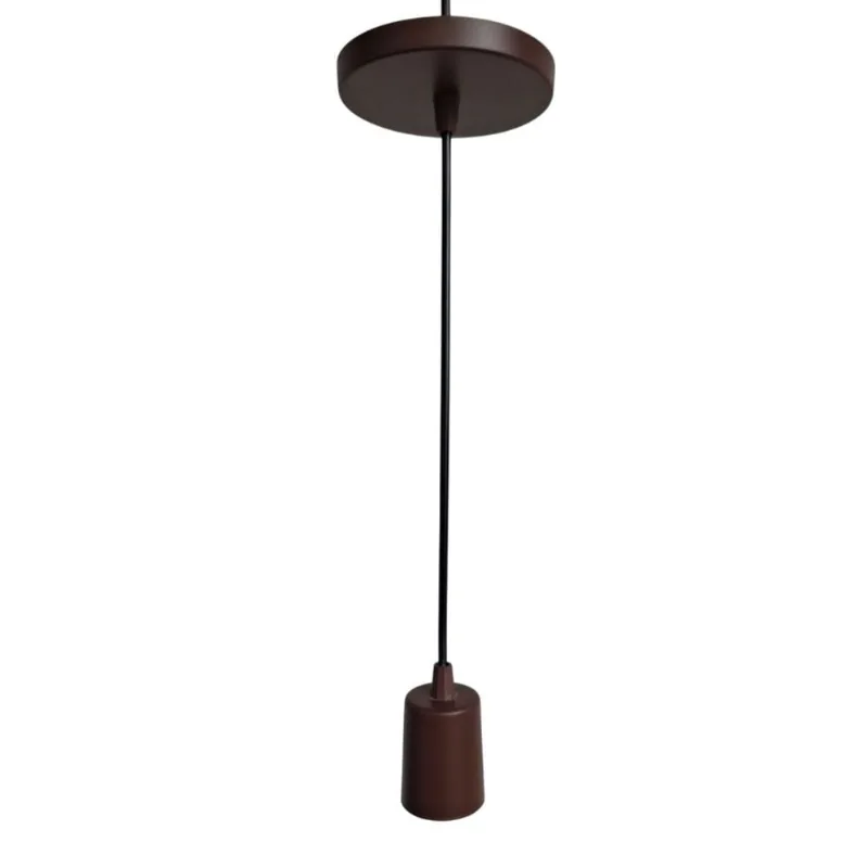 Pendente Single em Termoplástico para 1 Lâmpada E27 Art Line Pendente Single em Termoplástico Tabaco para 1 Lâmpada E27