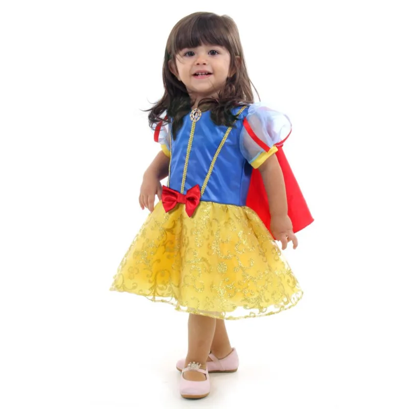 Fantasia Branca de Neve Bebê Luxo - Disney Princesas Tam. M