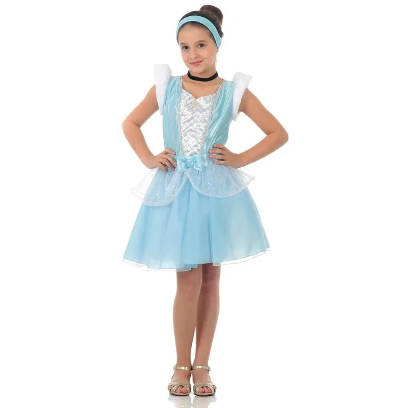 Fantasia Infantil Cinderela Curto Disney Princesas Original