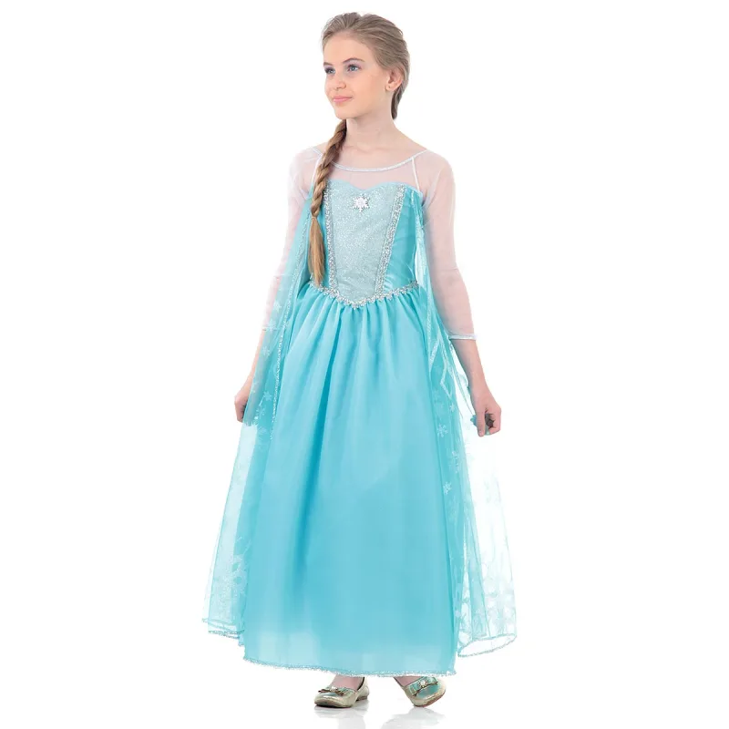 Fantasia Elsa Frozen Vestido Infantil Luxo - Disney - Princesas Disney - Artigos Para Festa