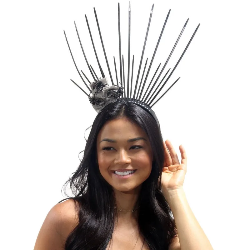 Tiara de Aranha Com Flores Halloween Abrakadabra Fantasia