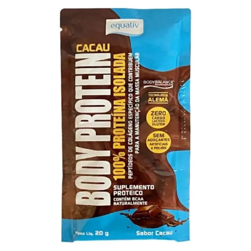 Body Protein Equaliv 100% Proteina Isolada Sabor Cacau 20g 1 Unidade