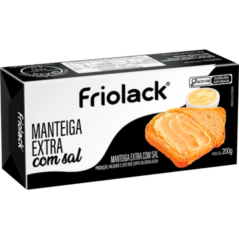 Manteiga Friolack Com Sal 200g
