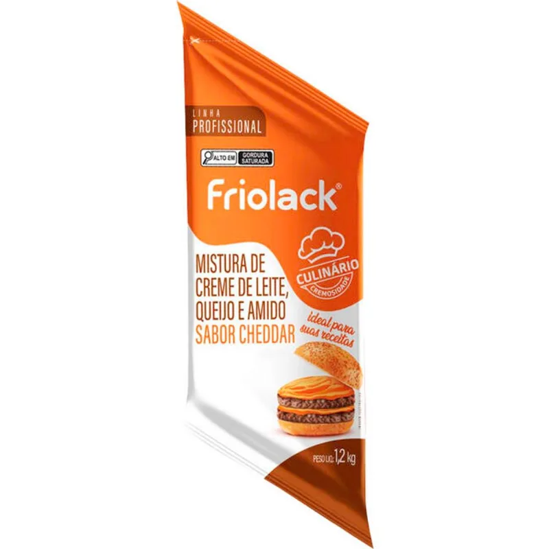 Mistura de Requeijão Friolack Sabor Cheddar 1,2kg