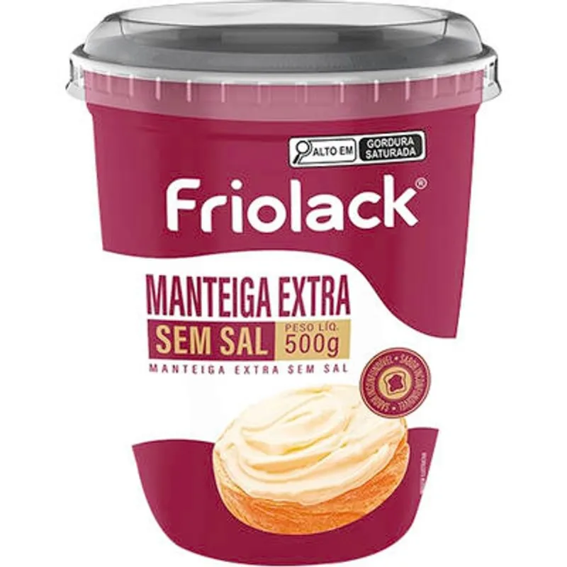 Manteiga Friolack Sem Sal 500g