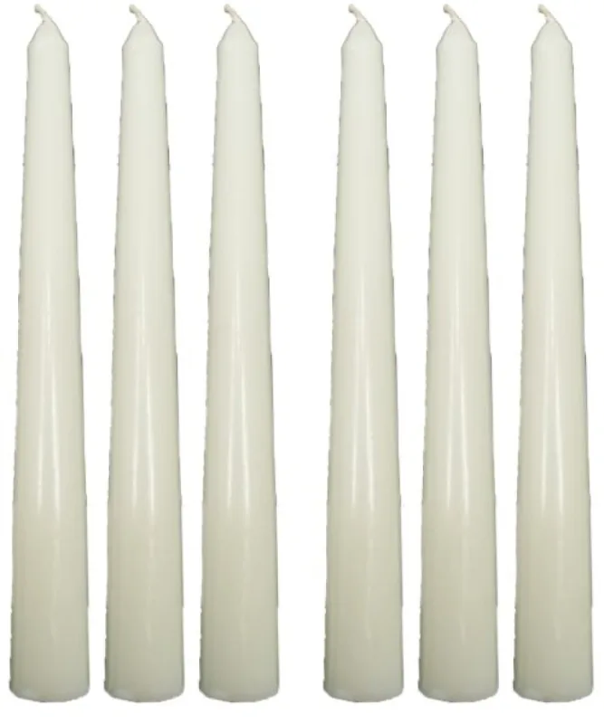 Conjunto 9 Vela Natalina Decoração Branca Para Castiçal 21cm - Genérico - Natal
