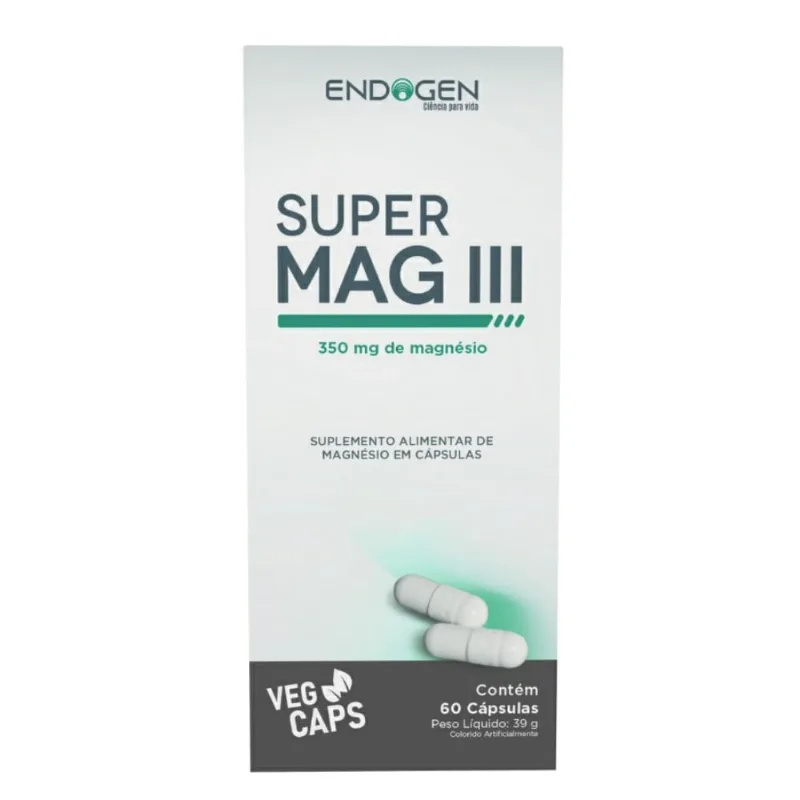 Suplemento Alimentar Endogen Super MAG 3 - 60 Cápsulas