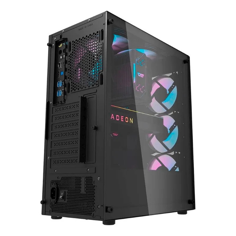 Gabinete Gamer Motospeed Hyrax Hgb600b Preto Rgb Vidro
