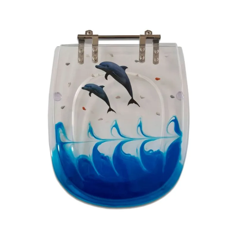 Assento Sabatini Decor Golfinho Azul Poliart