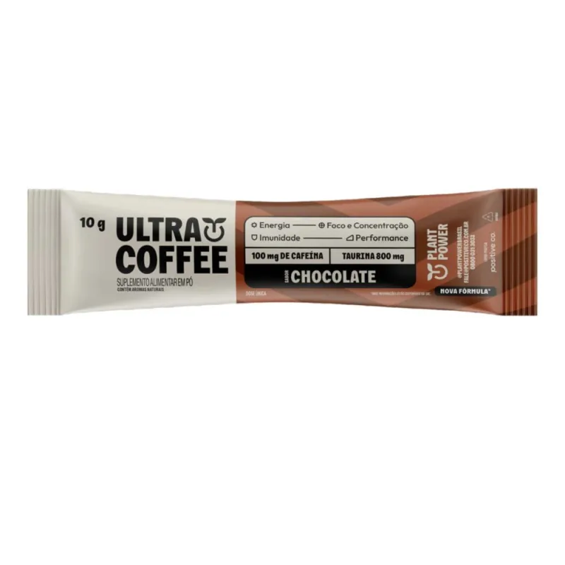 Suplemento Alimentar em Pó Ultracoffee Chocolate Plant Power Sachê 10g - Plant Power - Mambo