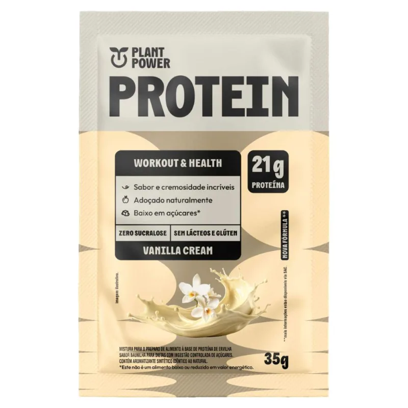 Mistura para o Preparo de Alimento Plant Power Protein 21g de Proteína sabor Baunilha 35g
