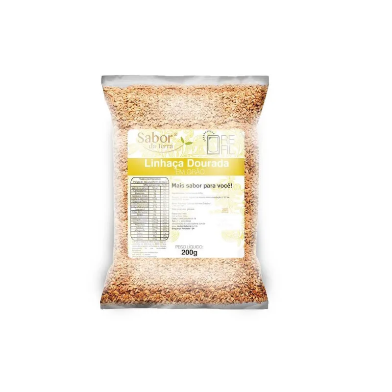 Semente De Linhaça Dourada Sabor Da Terra 200G