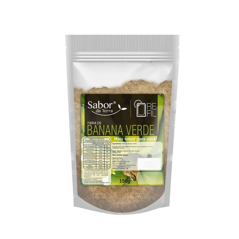 Fibra de Banana Verde Sabor da Terra 150g - Não Disponível - Suplementos E Vitaminas