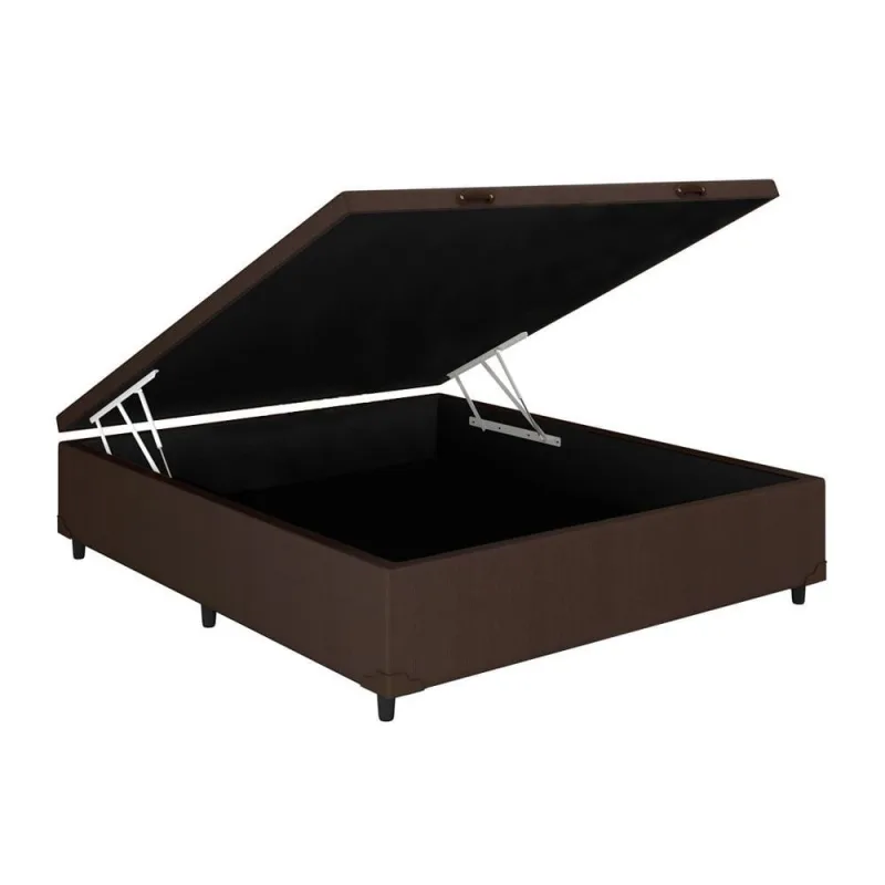 Cama Box Baú Casal Universal Courano Brown (138x188x35) - Costa Rica - Não Disponível - Móveis