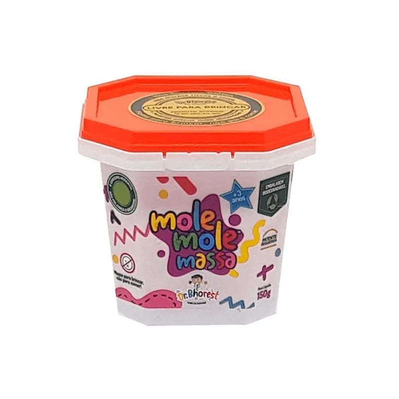 Massa Brincar Dr Bhorest Mole Mole Massa Laranja 150 g