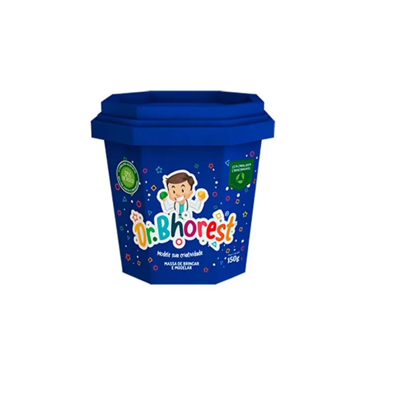 Massa Brincar Modelar Dr Bhorest Azul 150 g