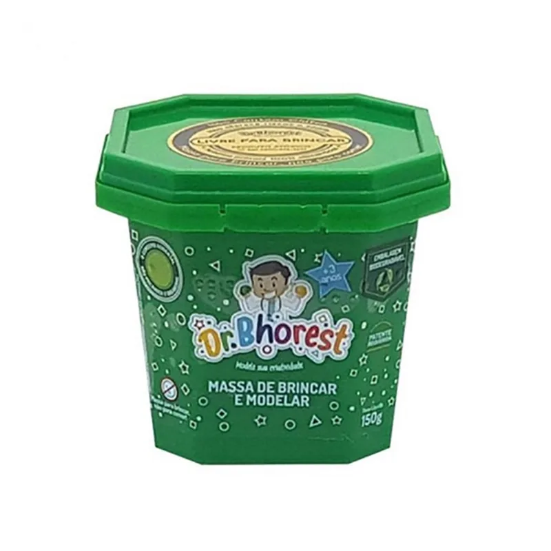 Massa Brincar Modelar Dr Bhorest Verde Amazonas 150 g