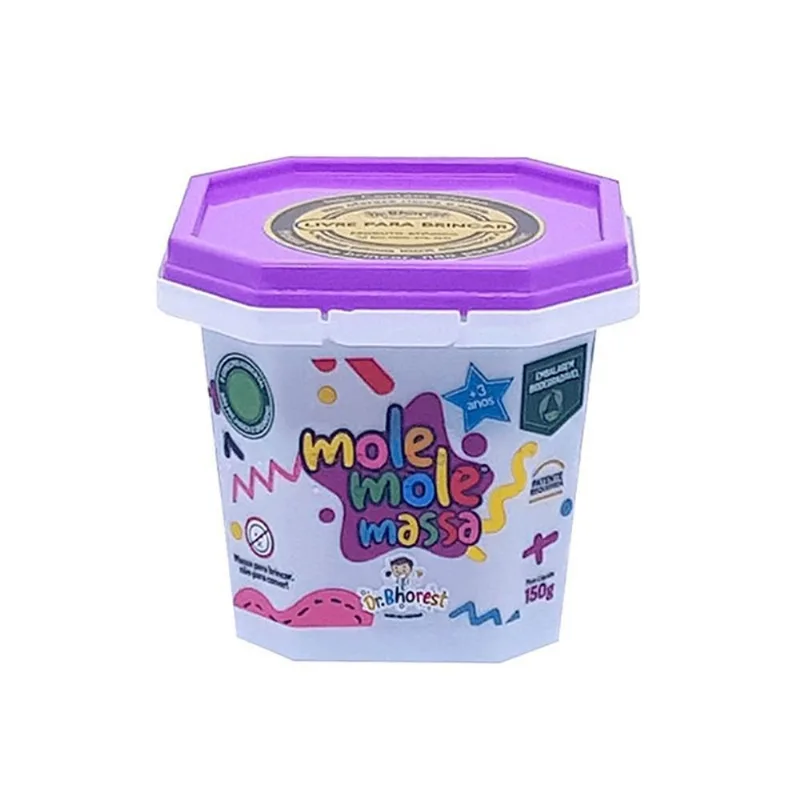 Massa Brincar Dr Bhorest Mole Mole Massa Lilas 150 g