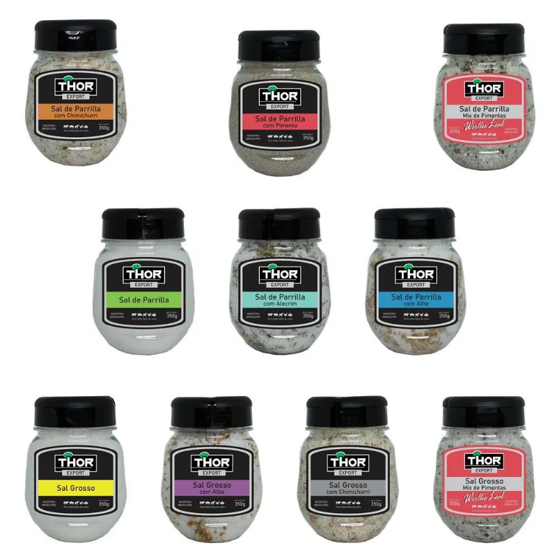 Kit Sal Grosso E Parrilla Thor Churrasco 10 Sabores 350G
